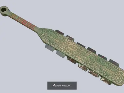 Mayan weapon collection 3D Model Pack