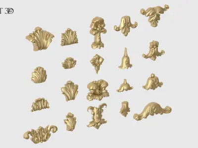 Vertical Leaves Collection 3D print model