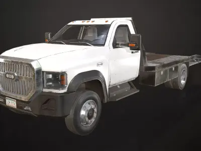 Medium Duty Truck VX400 - Car Hauler 3D model
