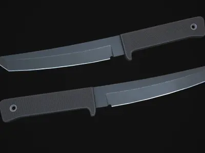 Tanto two knives Low-poly 3D model