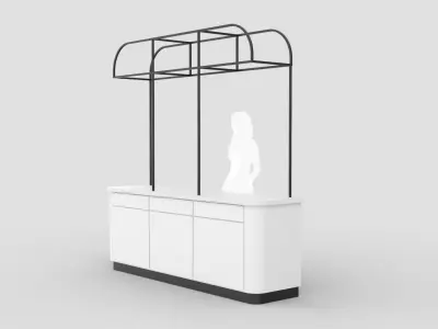 Food Display Stand 2 3D model