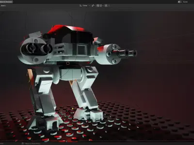 Lego mech fbx Free 3D model