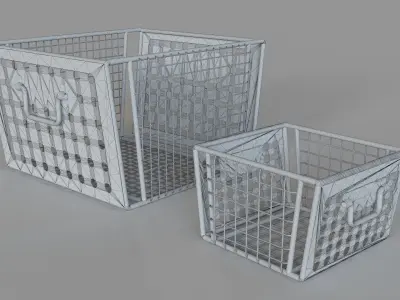 Perforated Metal Storage Large and Small 3D model