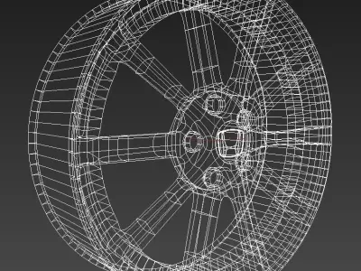 Car rim 6 Low-poly 3D model