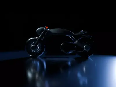 Futuristic Motorcycle 3D Model Game Ready with 2K 4K Textures Low-poly 3D model