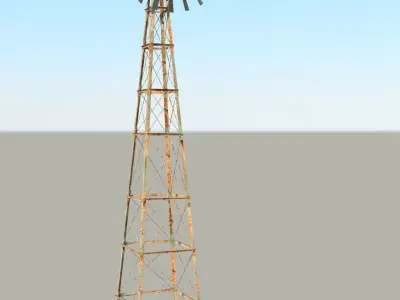 WindMill old on sky 3D model