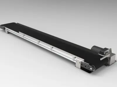 Table Top Belt Conveyor Low-poly 3D model