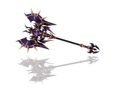 Demonic Axe Low-poly 3D model