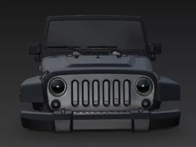 Black jeep body 3d model 3D model