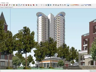 Sketchup Residential Complex 127 3D model