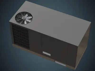 Rooftop AC Unit 5A Low-poly 3D model