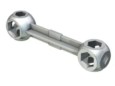 Dumbbell Bicycle Spanner Free 3D model