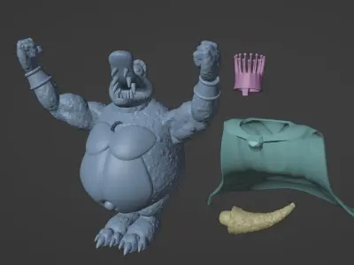 DK64 King K Rool cover art 3D print model