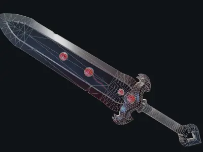Vampiric Dagger Low-poly 3D model