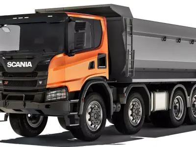 Truck G500 XT 8x4 tipper 2022 3D model