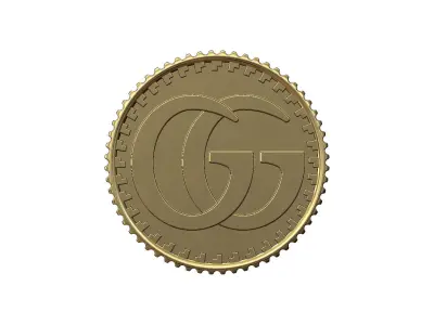 GG fashion brand coin 3D print model