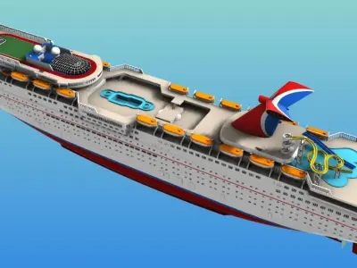 CARNIVAL INSPIRATION cruise ship 3d printable model 3D print model