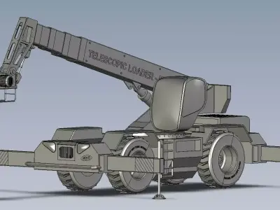 loader crane 3D model