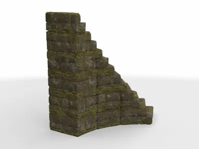 staircase ancient 05  3D model