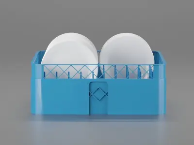 3D Plastic Crate Low-poly 3D model