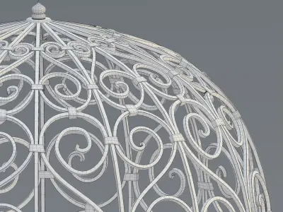 Decorative bird cage 3D model