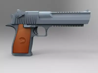 Desert Eagle Low Poly Mobile Game Ready model Low-poly 3D model