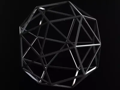 Wireframe Snub Cube 3D print model