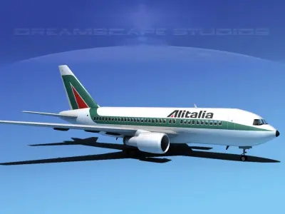 Boeing 767-100 Alitalia 3D model