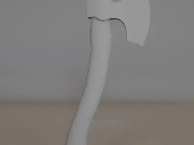 Ax lowpoly Model Low-poly 3D model
