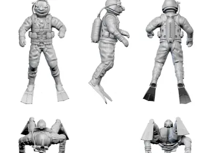Industrial Diver Pos 03 3D print model