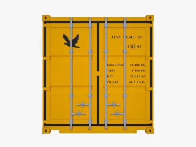 40 ft Dry Van Shipping Container 3D model