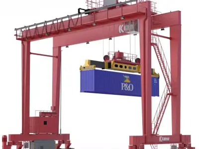 RTG Gantry Crane Kalmar 3D model