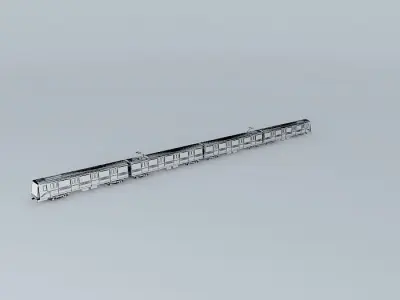 Shanghai Metro Line6 AC 04 Train ALSTOM SH Company Free 3D model