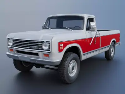 International Pickup Long Bed 1974 3D print model