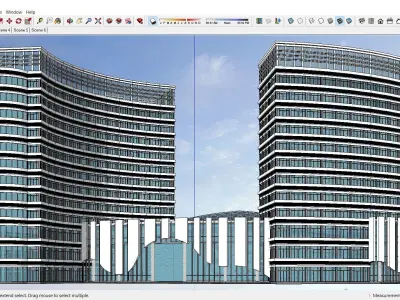 Sketchup Hotel H4 3D model