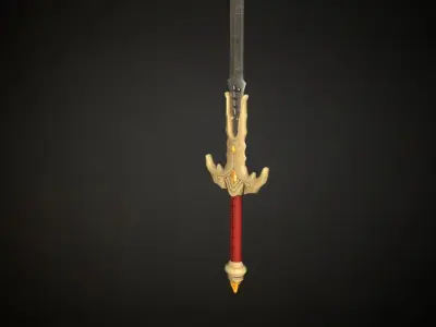Medieval Fantasy Sword Low-poly 3D model get