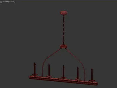 Launceton Large Linear Pendant 3D model