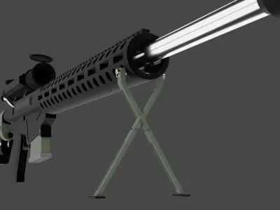 8 Versions of Assault Rifle and Their Associated Components 3D model