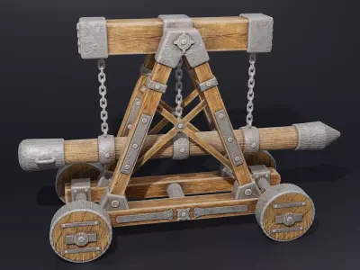 Medieval Baterry Ram Free low-poly 3D model