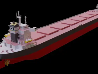 Leda Bulk Carrier ship 3D model
