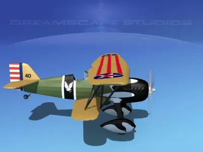 Curtiss P-6E Hawk V01 3D model