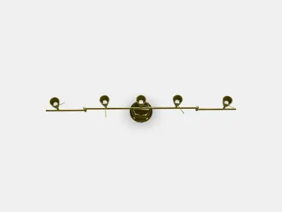 BAROMETER Ceiling track 5-spots Low-poly 3D model