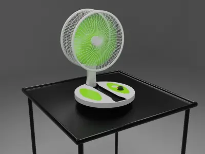 Antique plastic Table Fan 3D model 3D model
