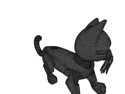 Cute SciFi Robotic Cat Model 3D model