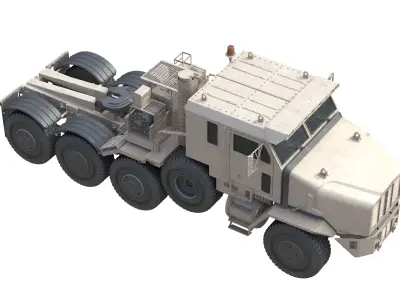 Oshkosh HET A1 Military Truck Desert  Desert Low-poly 3D model