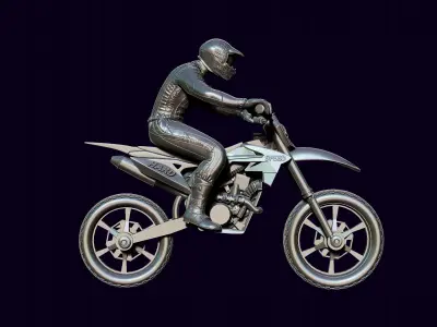 racer and motorcycle Suzuki rmz-250 3D print model