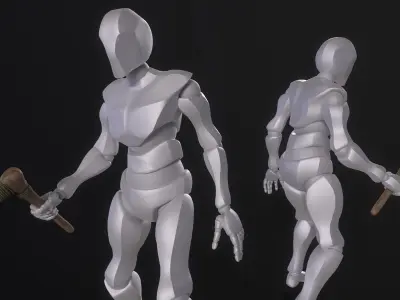 Axe of Otzi - A Copper Age Tool Low-poly 3D model