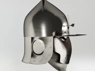 Medieval Helmet V1 Low-poly 3D model