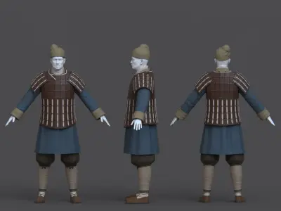 04-Ancient Chinese Armor-Qin dynasty 3D model