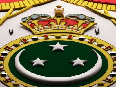 Coat of arms of Kingdom of Egypt 3D model